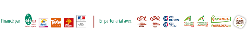 Bandeau des logos des partenaires du salon Echanges Gourmands 2019