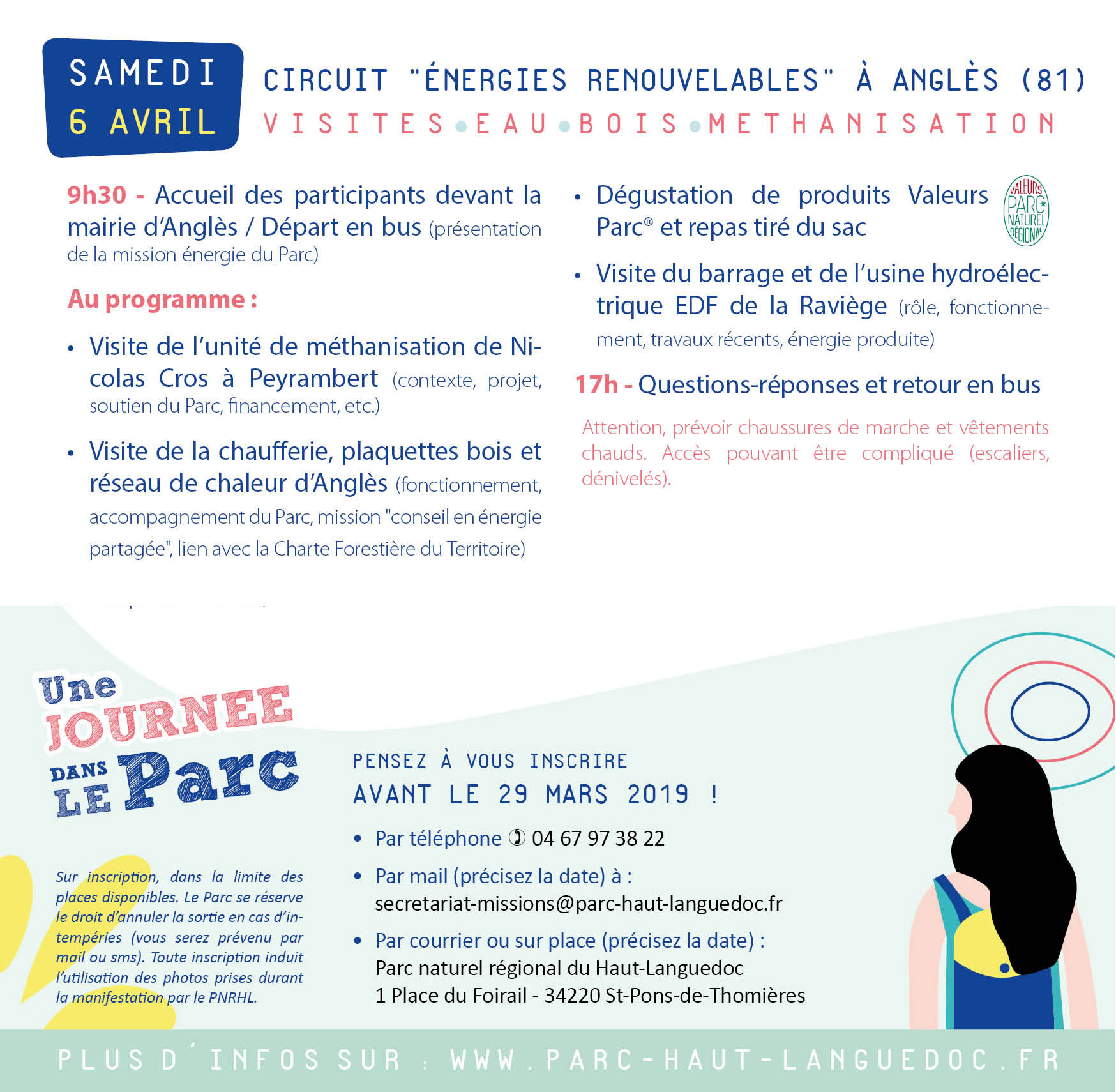 Flyer A5 Une Journee dans le Parc 2019 Anglès verso