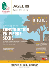 affiche initiation à la  pierre sèche à Agel